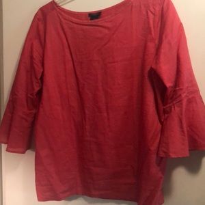 Ann Taylor Pink Blouse with Bell Sleeves